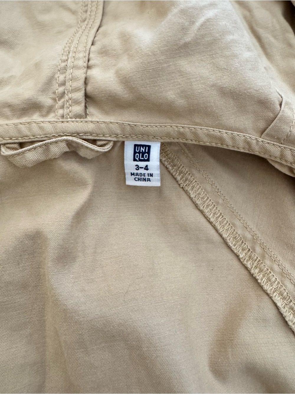 Uniqlo Kids Hooded Relaxed Parka in Beige - Picture 4 of 4